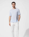 Vaganza - Light Blue Silk & Cashmere T-Shirt