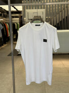 Dolce & Gabbana - Cotton T-Shirt with Enamelled Logo Plate