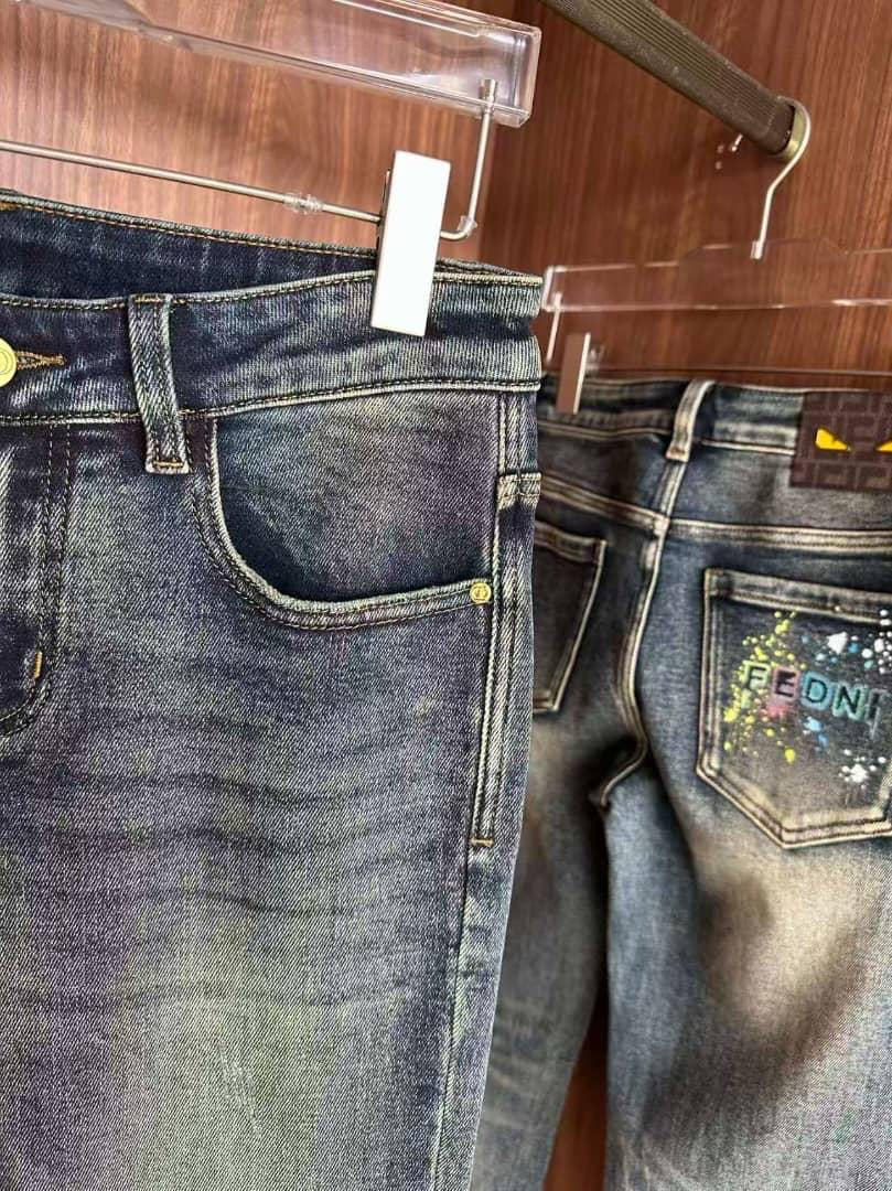 Christian Dior - Vintage Wash Slim Jeans with Multicolour Embroidery