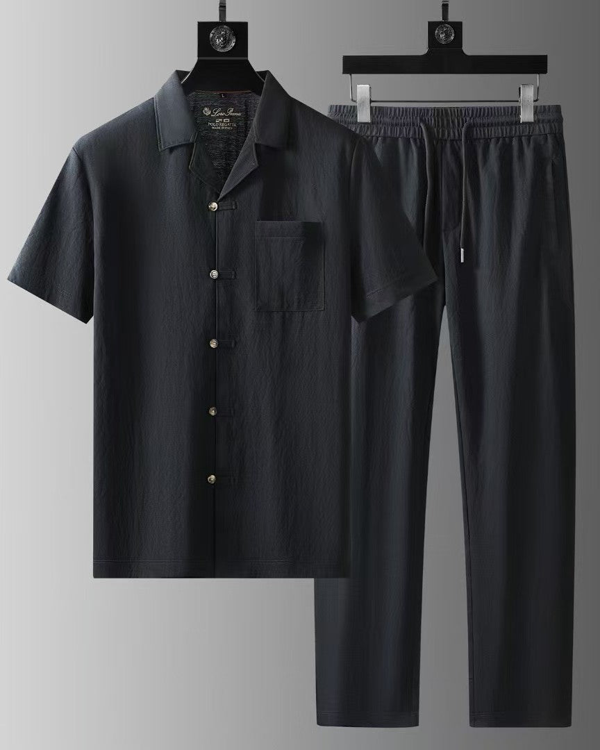 Loro Piana - Summer City Linen-Blend Two-Piece - Jet Black