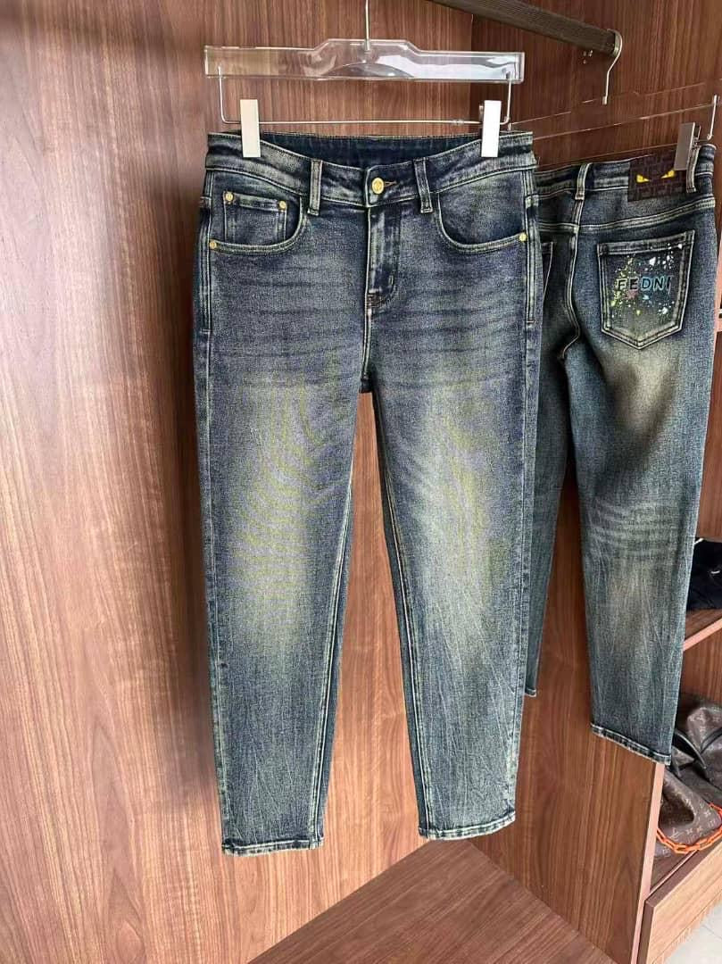 Christian Dior - Vintage Wash Slim Jeans with Multicolour Embroidery