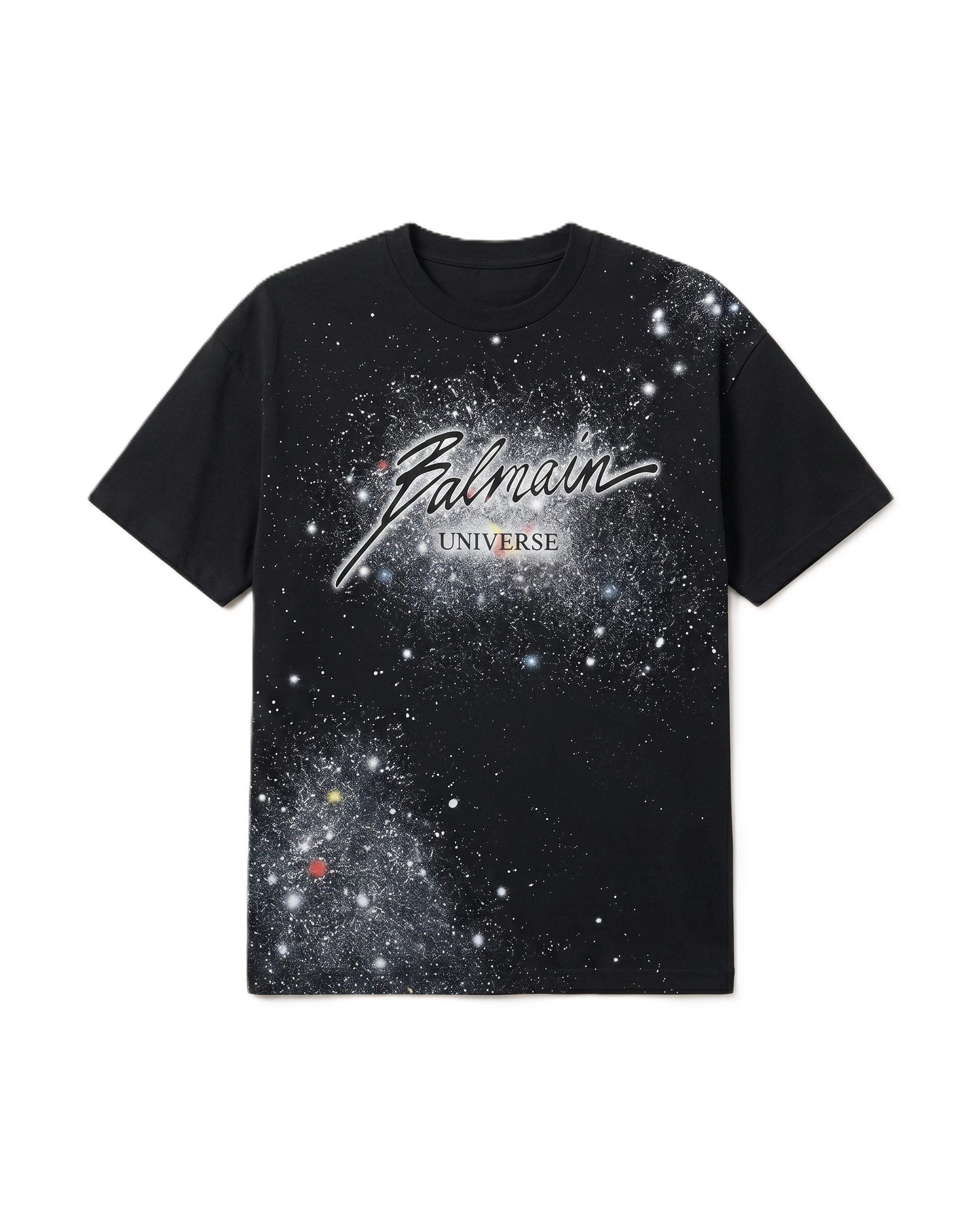 Balmain Paris - Black Universe Cosmic Logo T-Shirt