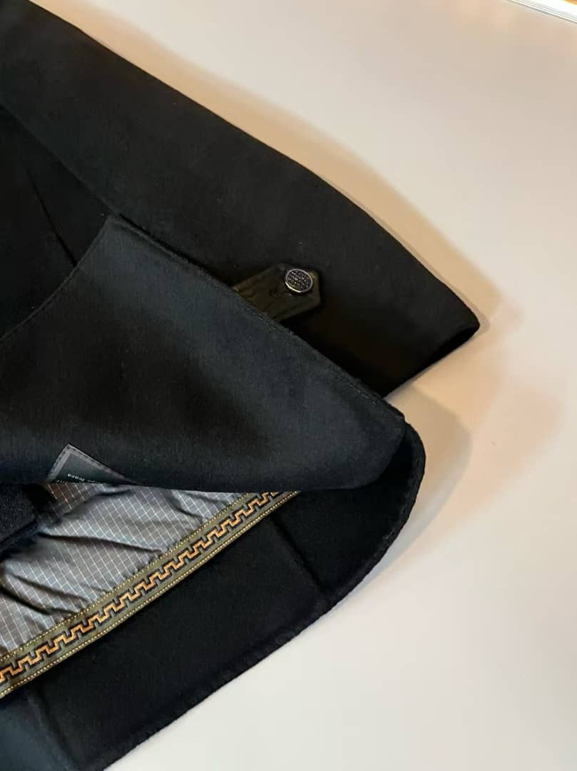 Louis Vuitton Men's Wool Black Overcoat