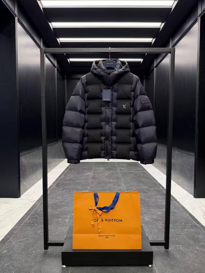 Louis Vuitton Monogram Quilted Down Puffer Jacket - Black