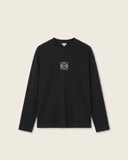 Loewe Anagram Embroidered Long Sleeve T-Shirt - Black