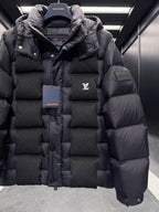 Louis Vuitton Monogram Quilted Down Puffer Jacket - Black