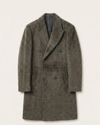 Hermes Men's Plush Textured Wool Double-Breasted Coat