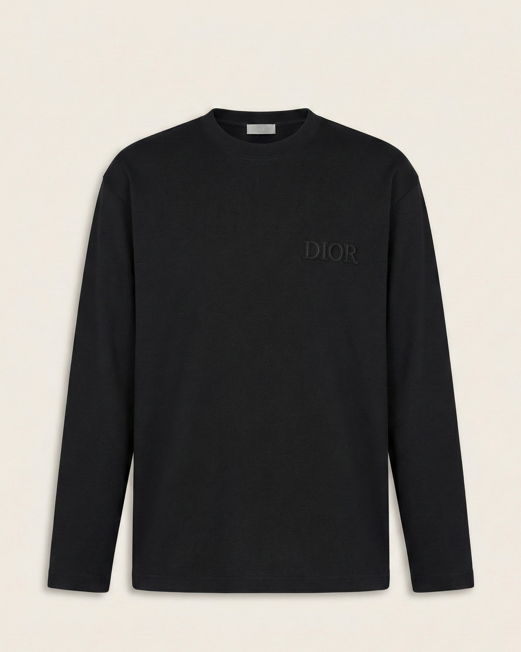 Dior Long Sleeve Crewneck T-Shirt - Black