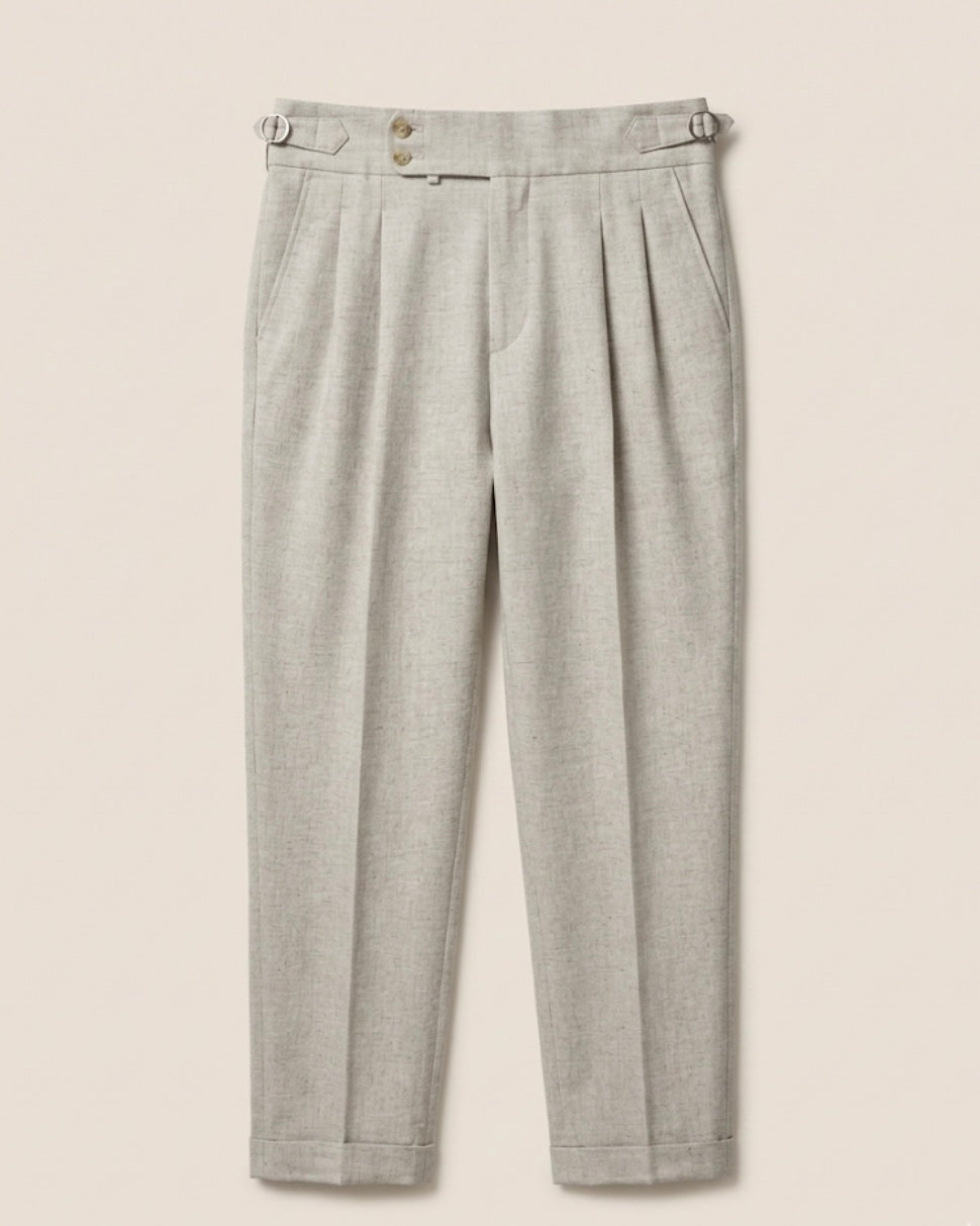 Louis Vuitton -  Pleated Trousers with Extended Waist Tab