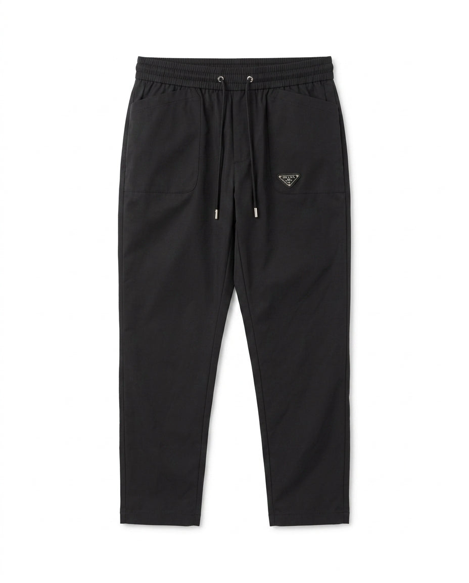 Prada - Black Drawstring Trousers