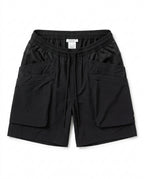 Y3 - Black Technical Mesh Cargo Shorts