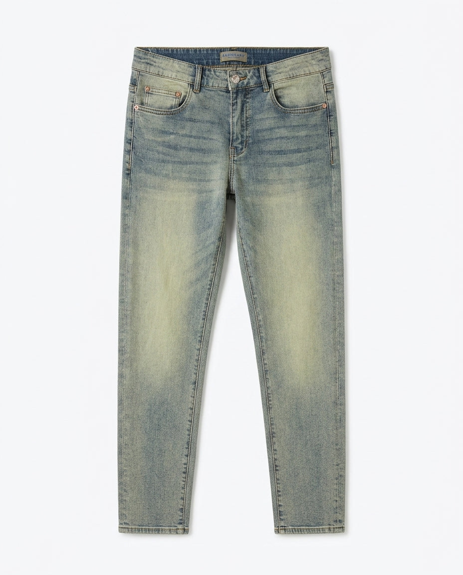 Burberry - Slim Fit Light Wash Tinted Jeans