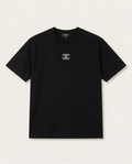 Chanel - Crystal-Embellished Double C Logo T-Shirt – Nero