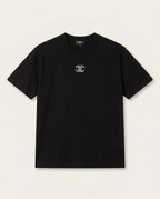 Chanel - Crystal-Embellished Double C Logo T-Shirt – Nero