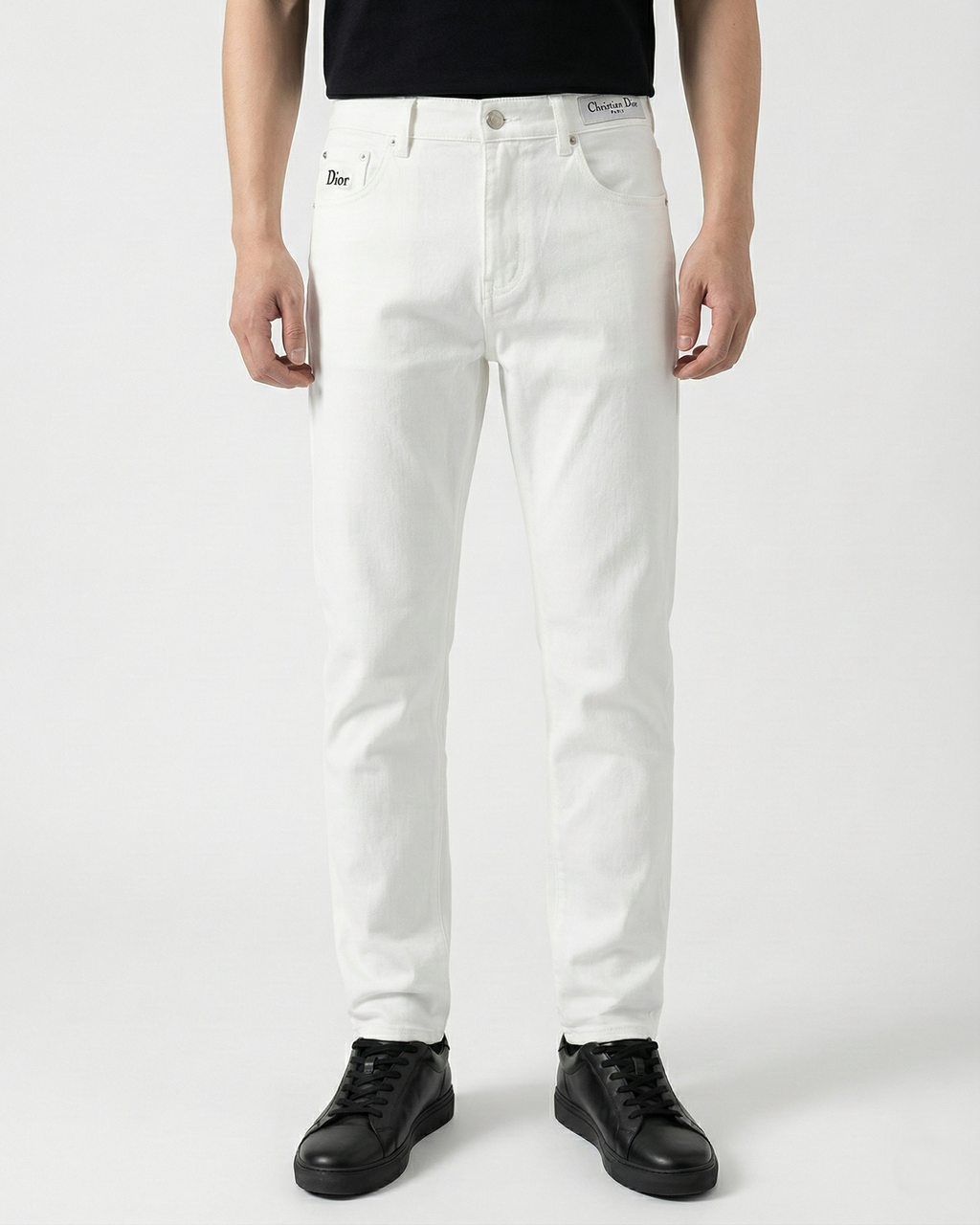 Christian Dior - White Slim-Fit Denim Jeans
