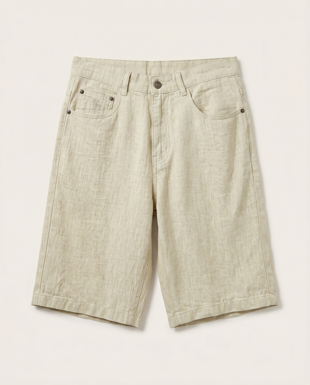 Brunello Cucinelli - Textured Ecru Linen Shorts