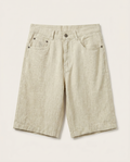Brunello Cucinelli - Textured Ecru Linen Shorts