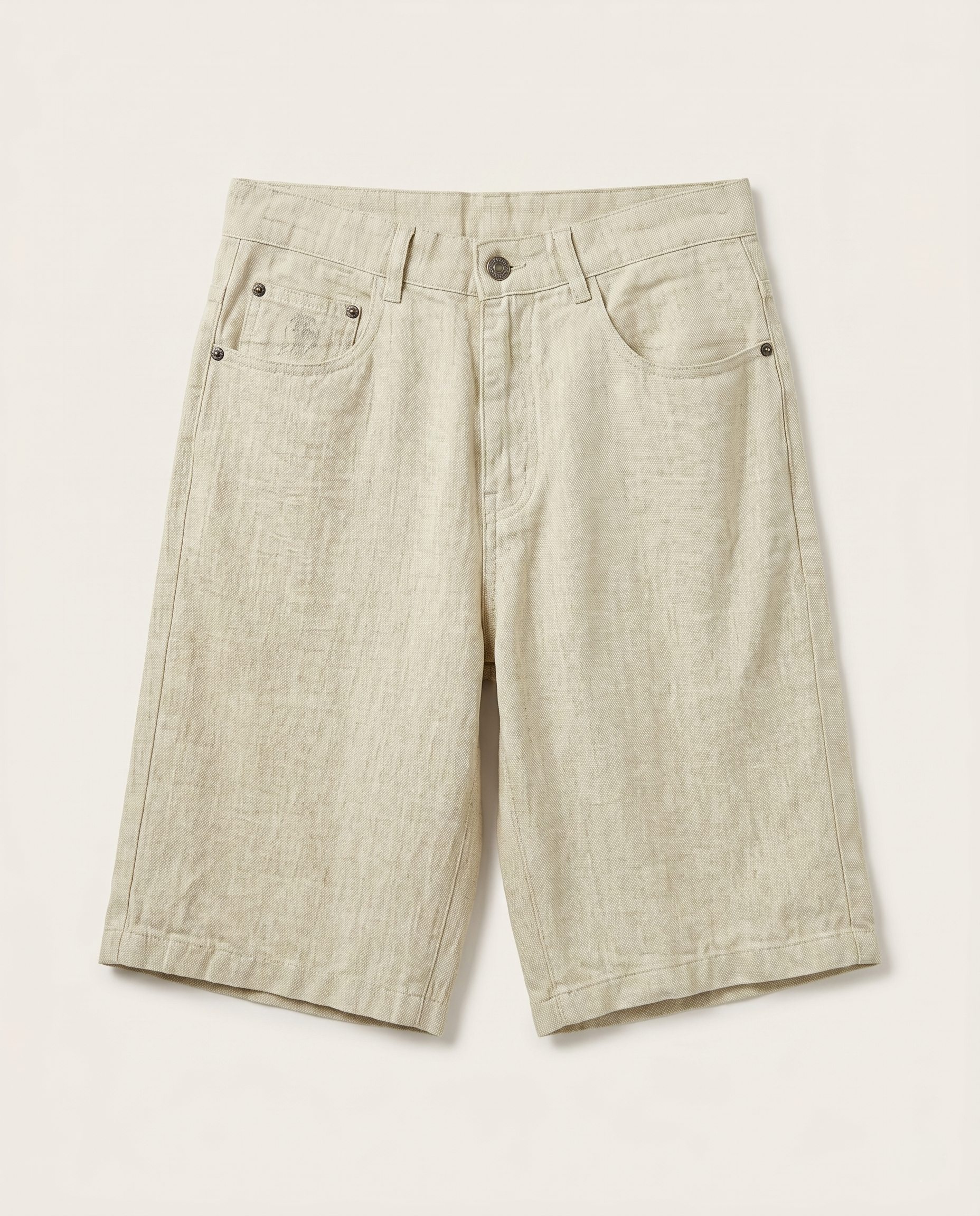 Brunello Cucinelli - Textured Ecru Linen Shorts