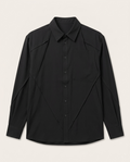 Zeroly - Men’s Sculpted Panel Architect Shirt in Stealth Black