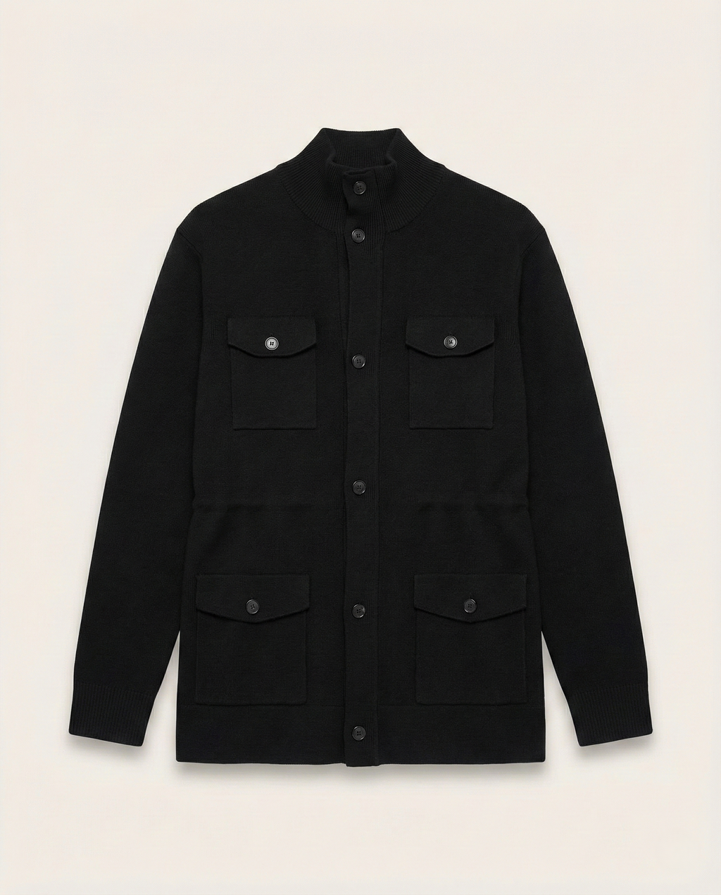 The Sartorial Knit Field Jacket in Noir Cashmere Blend