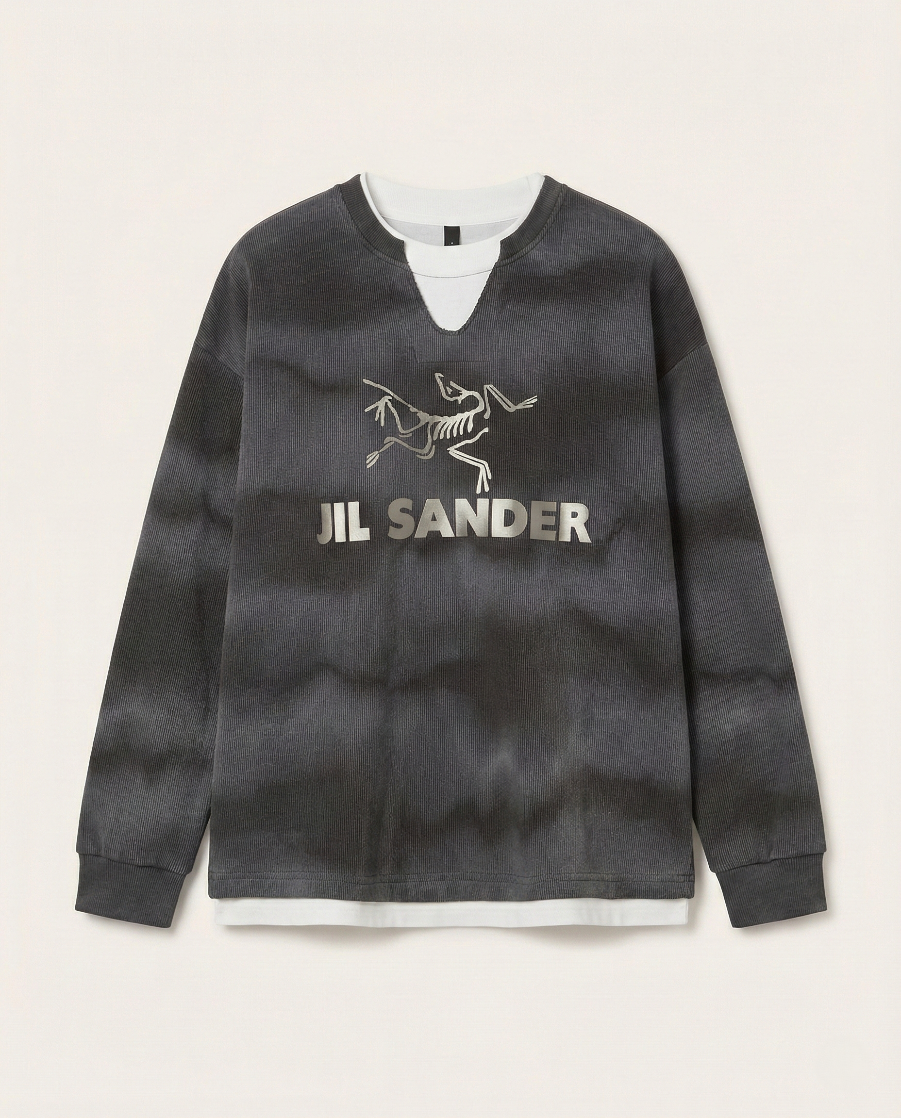 Arc'teryx x Jil Sander - Tie-Dye Skeleton Logo Layered Sweatshirt