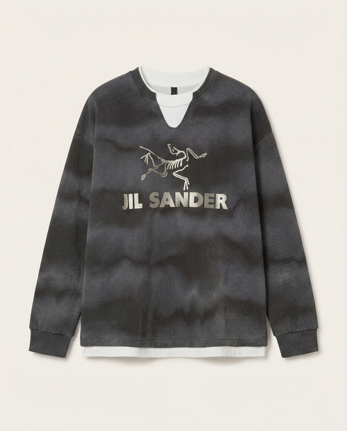 Arc'teryx x Jil Sander - Tie-Dye Skeleton Logo Layered Sweatshirt