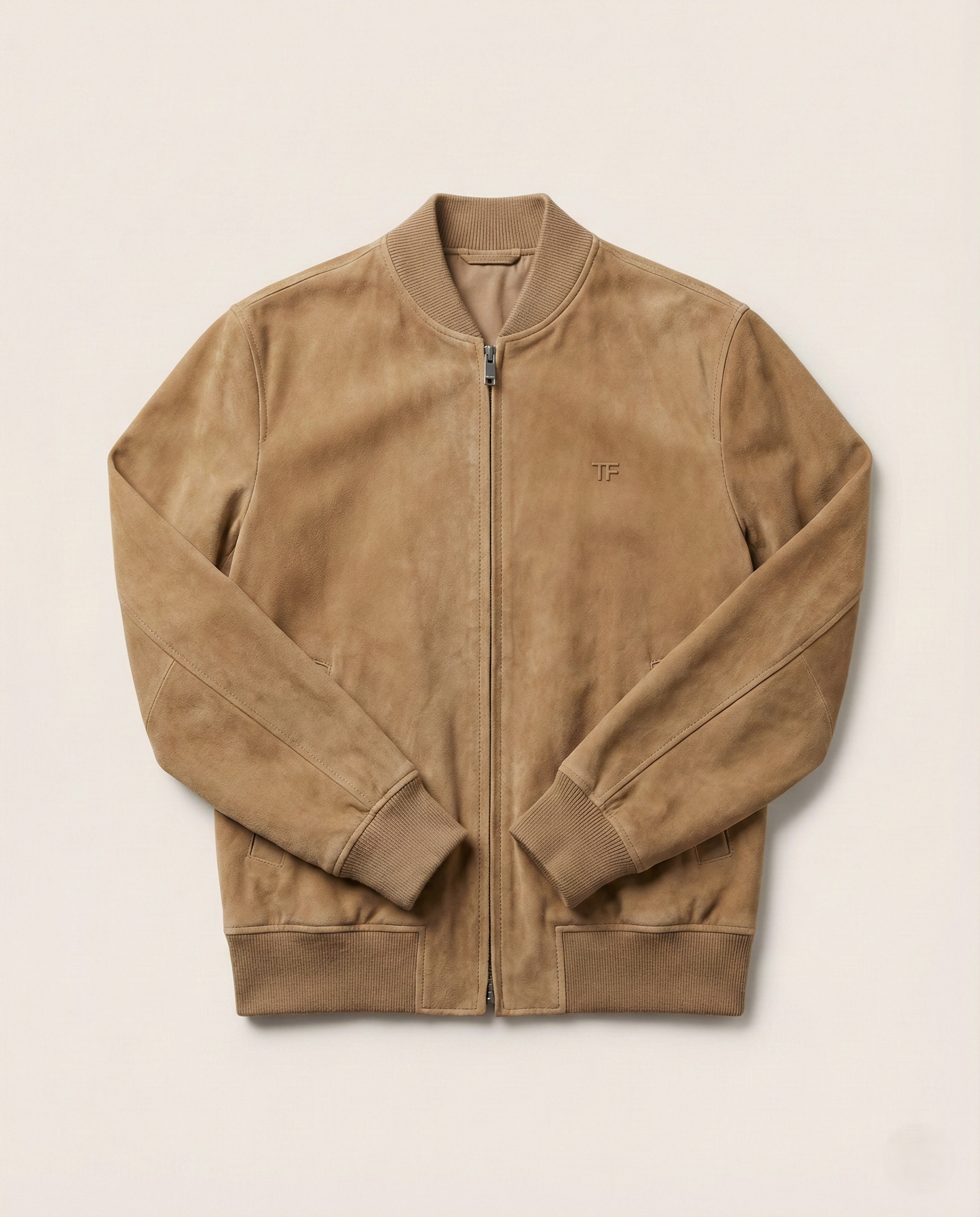 Tom Ford Suede Bomber Jacket - Camel