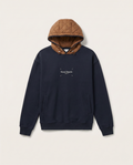 Maison Margiela Contrast Drawstring Hoodie - Black/Brown