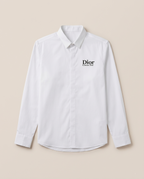 Christian Dior - Men’s Signature Logo Poplin Shirt in Optic White