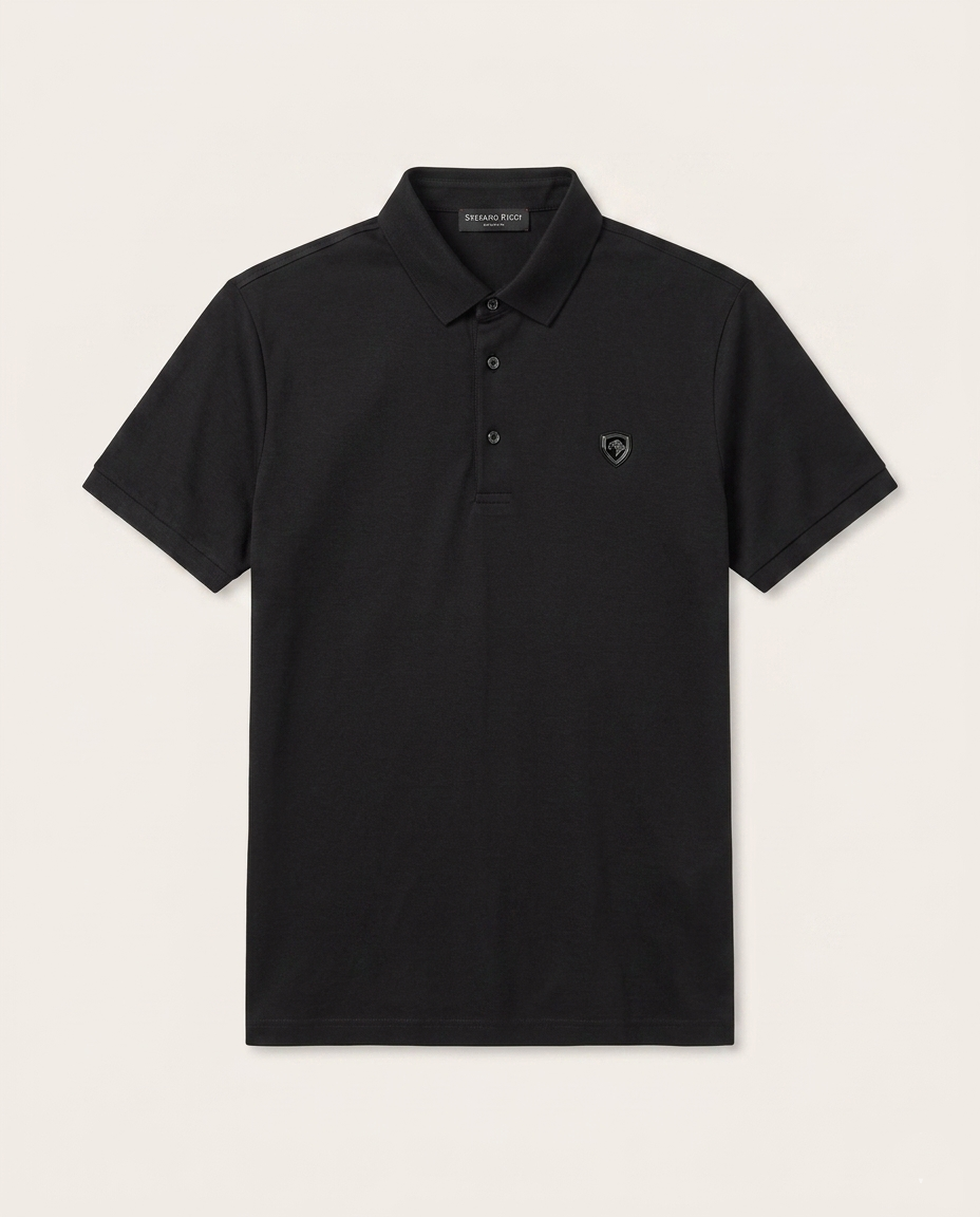 Stefano Ricci - Signature Eagle Embroidery Polo – Nero