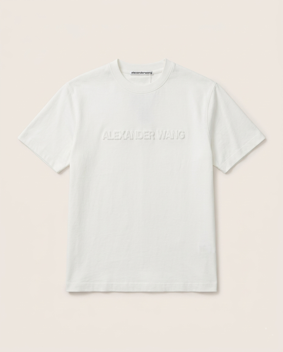 Alexander Wang - Puff-Logo Essential T-Shirt - Optic White