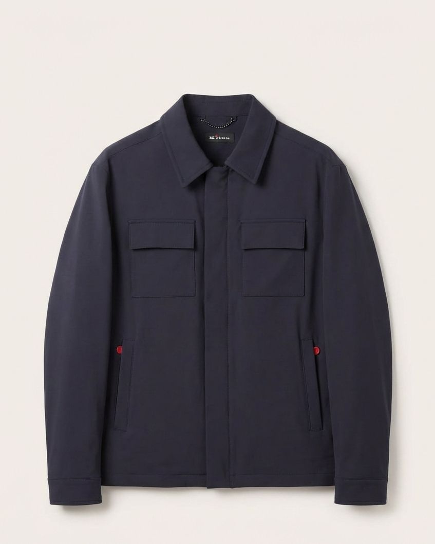 Kiton - Navy Blue Utility Shirt Jacket