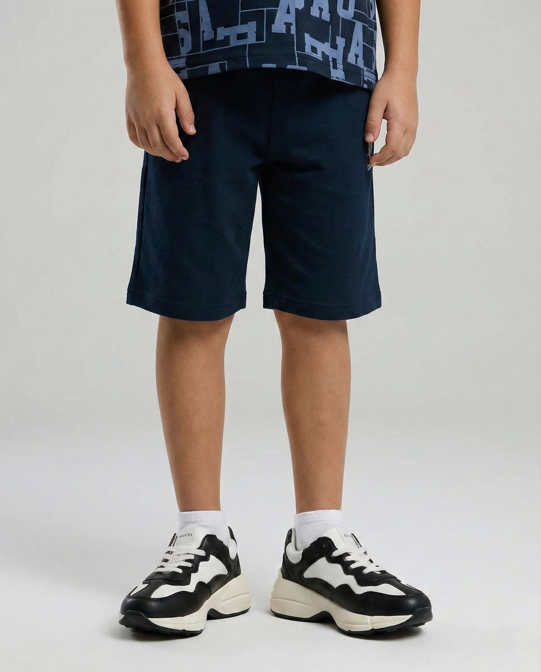 Gucci - Kids' Black & White Chunky Leather Sneakers