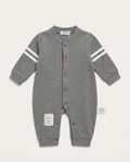 Thom Browne Babies - Grey Stripe Infant Romper
