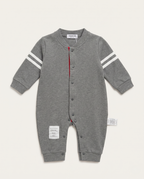 Thom Browne Babies - Grey Stripe Infant Romper