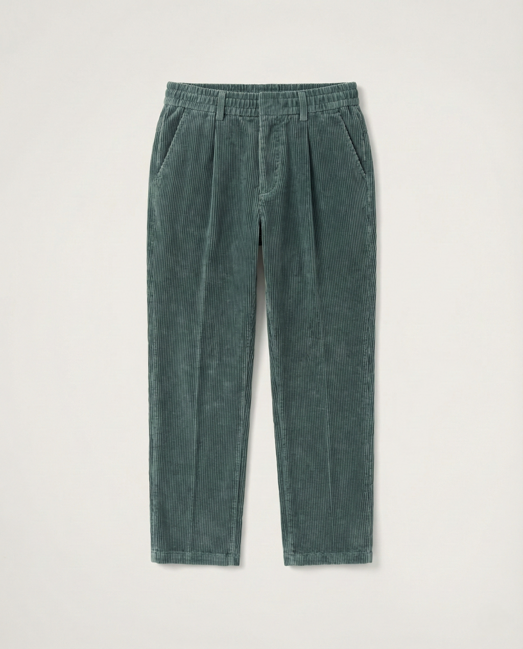 Prada - Petroleum Green Corduroy Straight-Leg Trousers