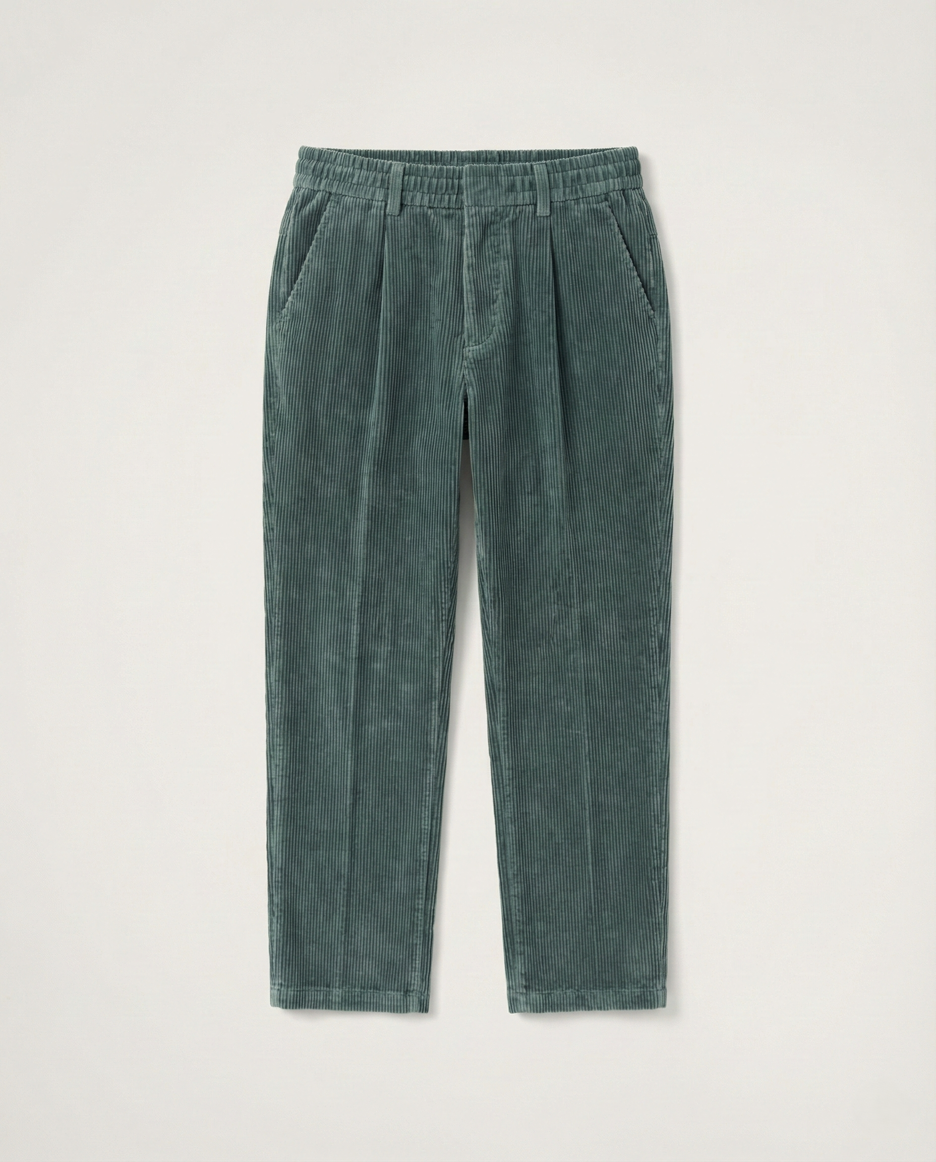 Prada - Petroleum Green Corduroy Straight-Leg Trousers
