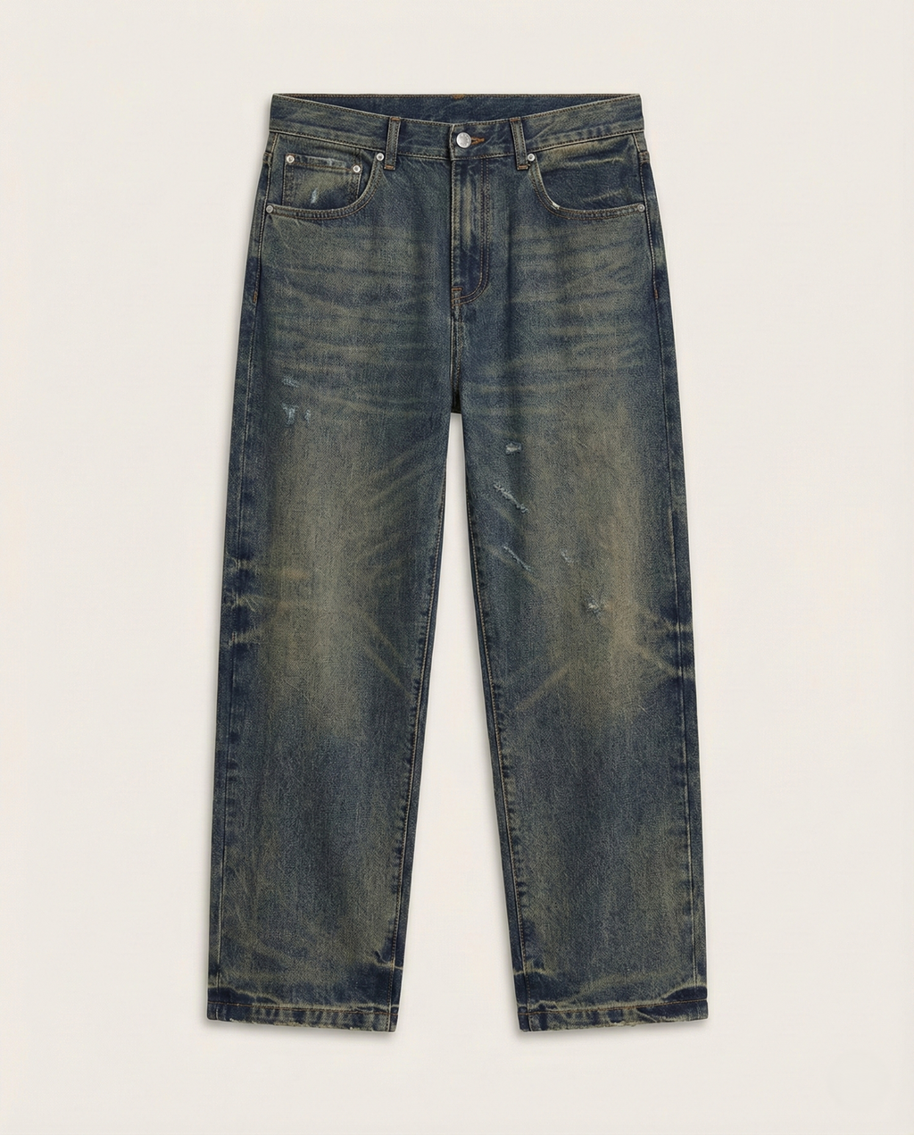 Chrome Hearts - "Vintage Indigo" Distressed Straight Leg Denim