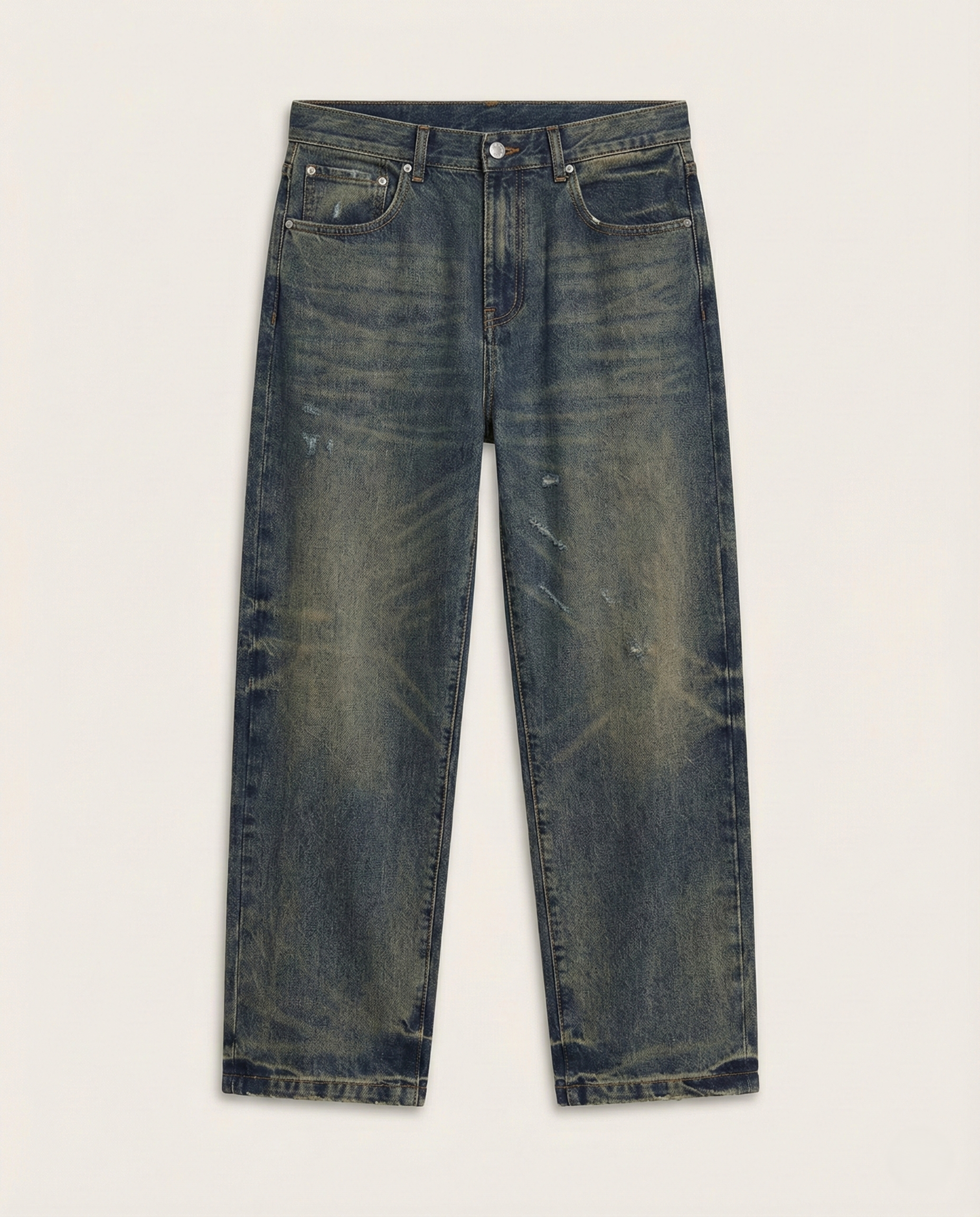 Chrome Hearts - "Vintage Indigo" Distressed Straight Leg Denim