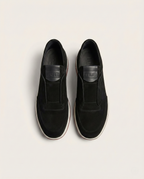 Berluti Black Suede & Leather Slip-On Sneaker