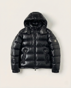 Moncler Men's Black Maya Hooded Short Down Jacket