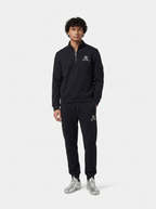 Loro Piana - Crest-Embroidered Half-Zip Cargo Tracksuit Set - Black