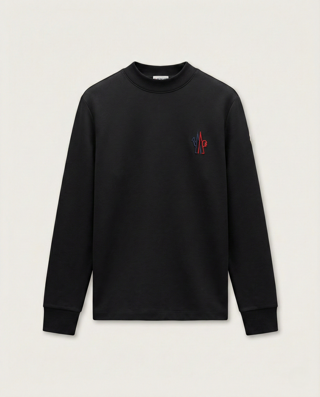 Moncler Tricolor Logo Crewneck Sweatshirt - Black