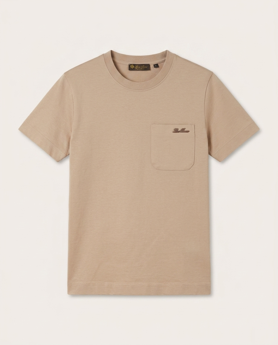 Loro Piana - Cotton-Jersey Pocket T-Shirt – Sand Beige