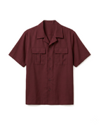 The Resort Burgundy Two-Piece Set - Shirt & Pants
