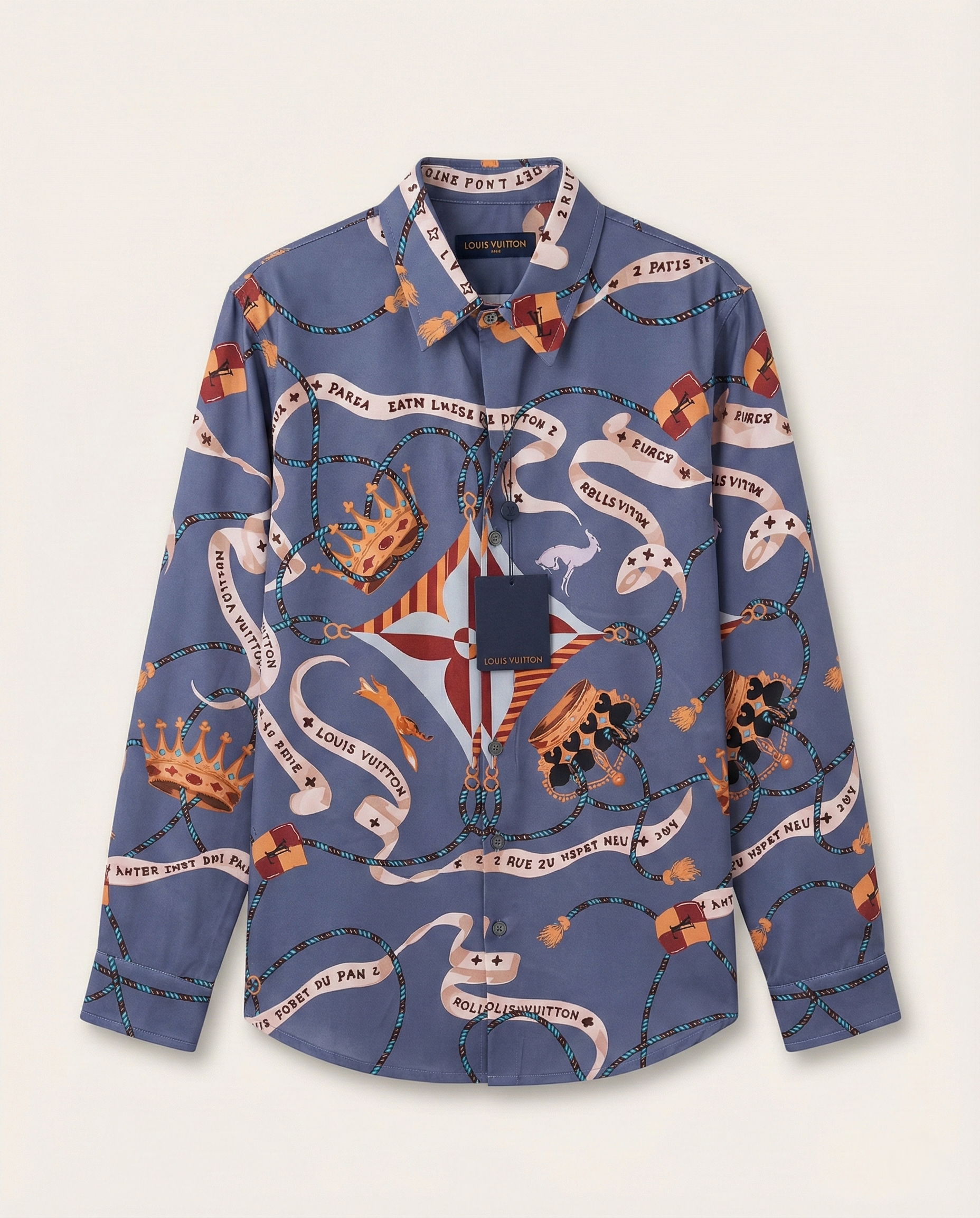Louis Vuitton - "Rue du Pont Neuf" Regal Print Silk-Blend Shirt