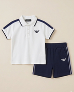 Emporio Armani - Kids Monogram Polo and Shorts Set