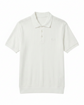 Loro Piana - White Ribbed Polo T- Shirt