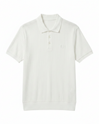 Loro Piana - White Ribbed Polo T- Shirt