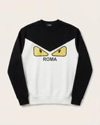 Fendi Two-Tone "Fendi Roma" Monster Eyes Sweatshirt